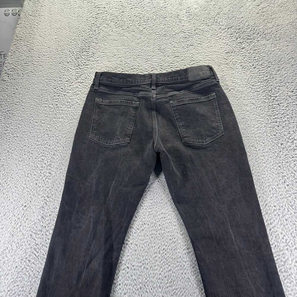 Mutual Weave Jeans Mens 34x30 Black Cotton Denim Tapered Workwear Faded Travel - Picture 5 of 9